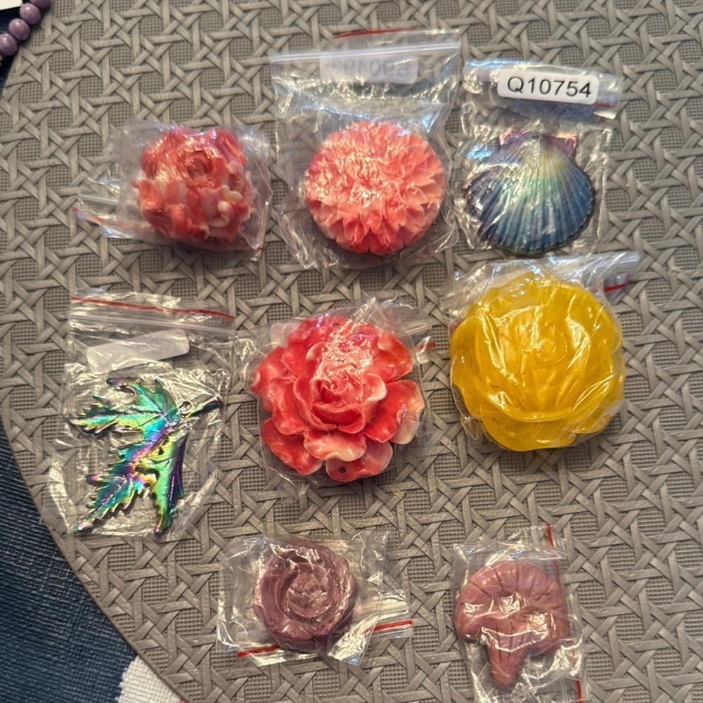 Pink and Yellow Flower Hair Accessories Set